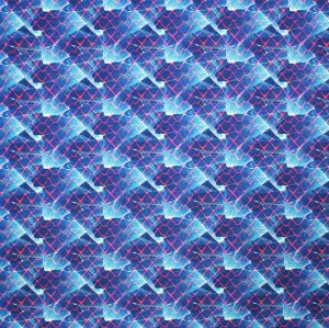 Net on Waves Printed Spandex | Blue Moon Fabrics