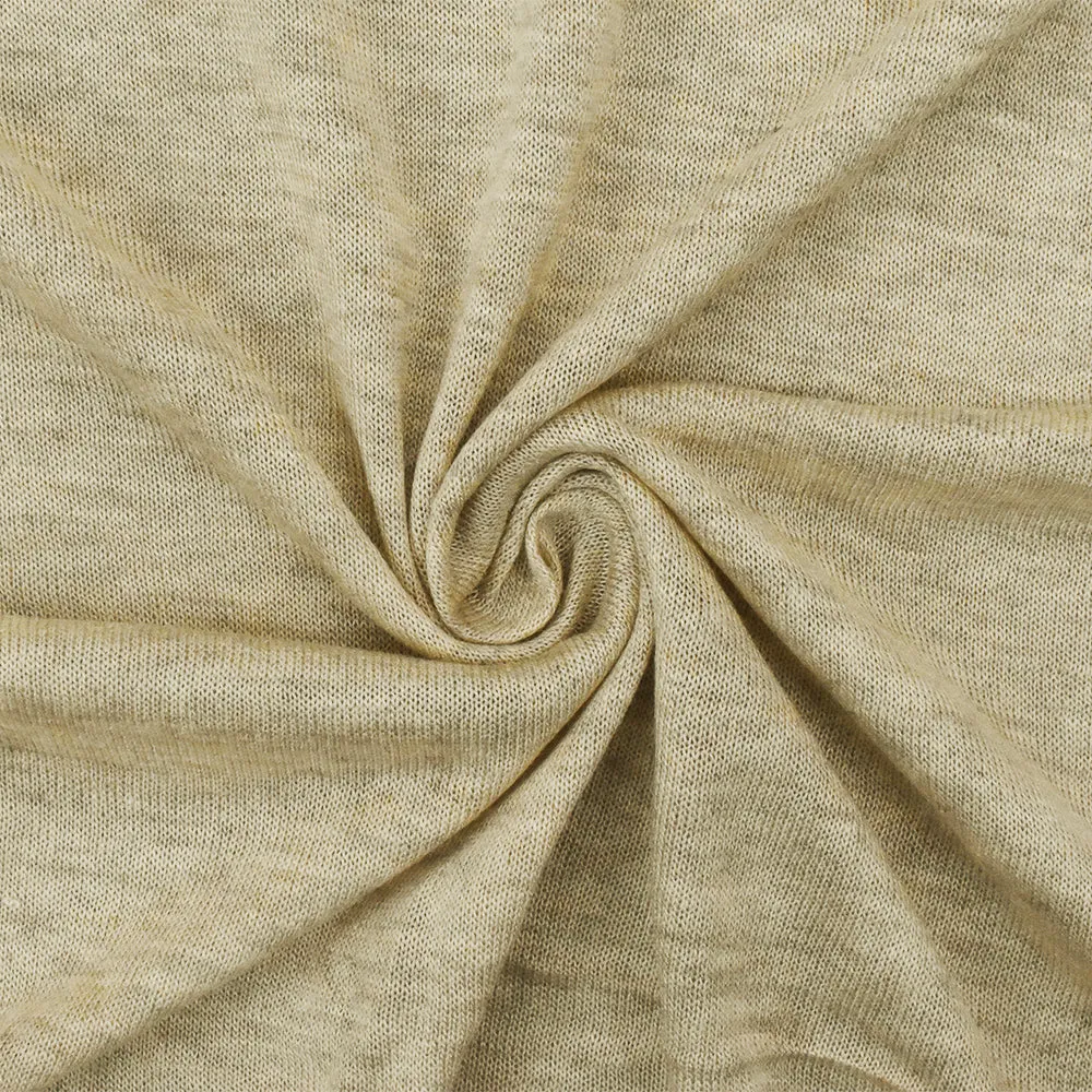 Antique Yellow-Beige-Multi Stretch Cotton Jersey Knit Fabric