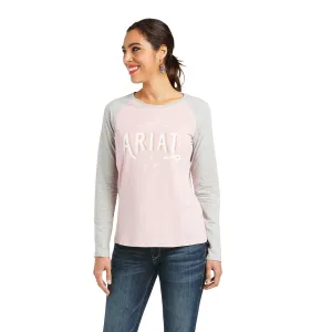 Ariat Womens R.E.A.L Loop Zephyr/Heather Grey Baseball T-Shirt