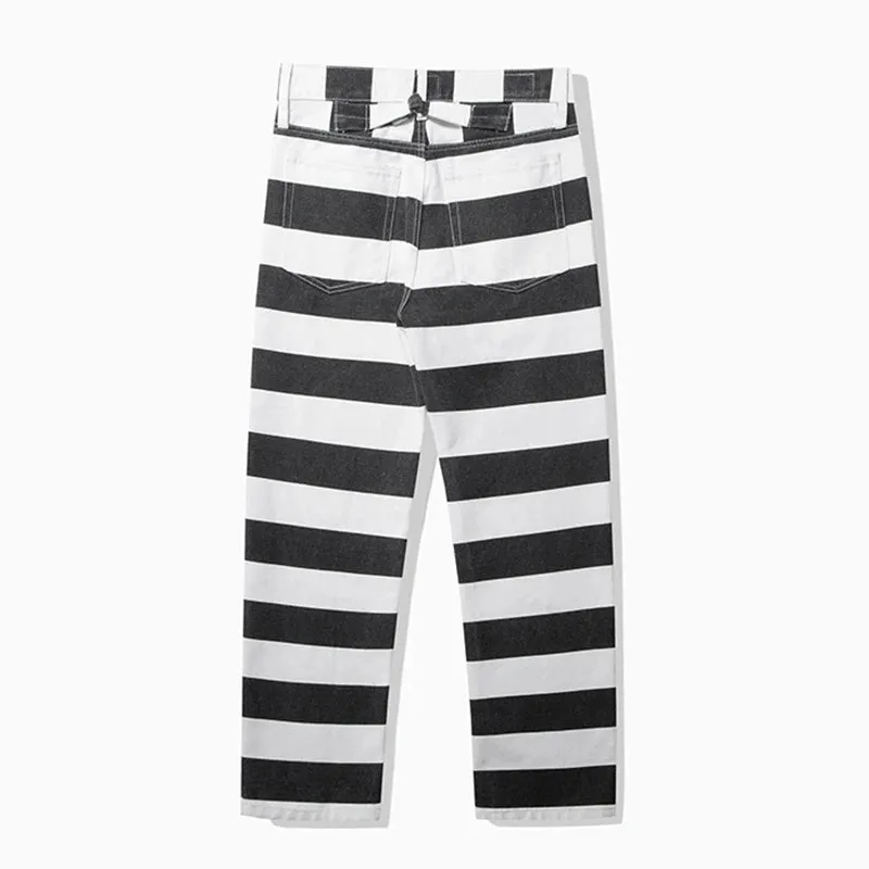 Black and White Striped Pants