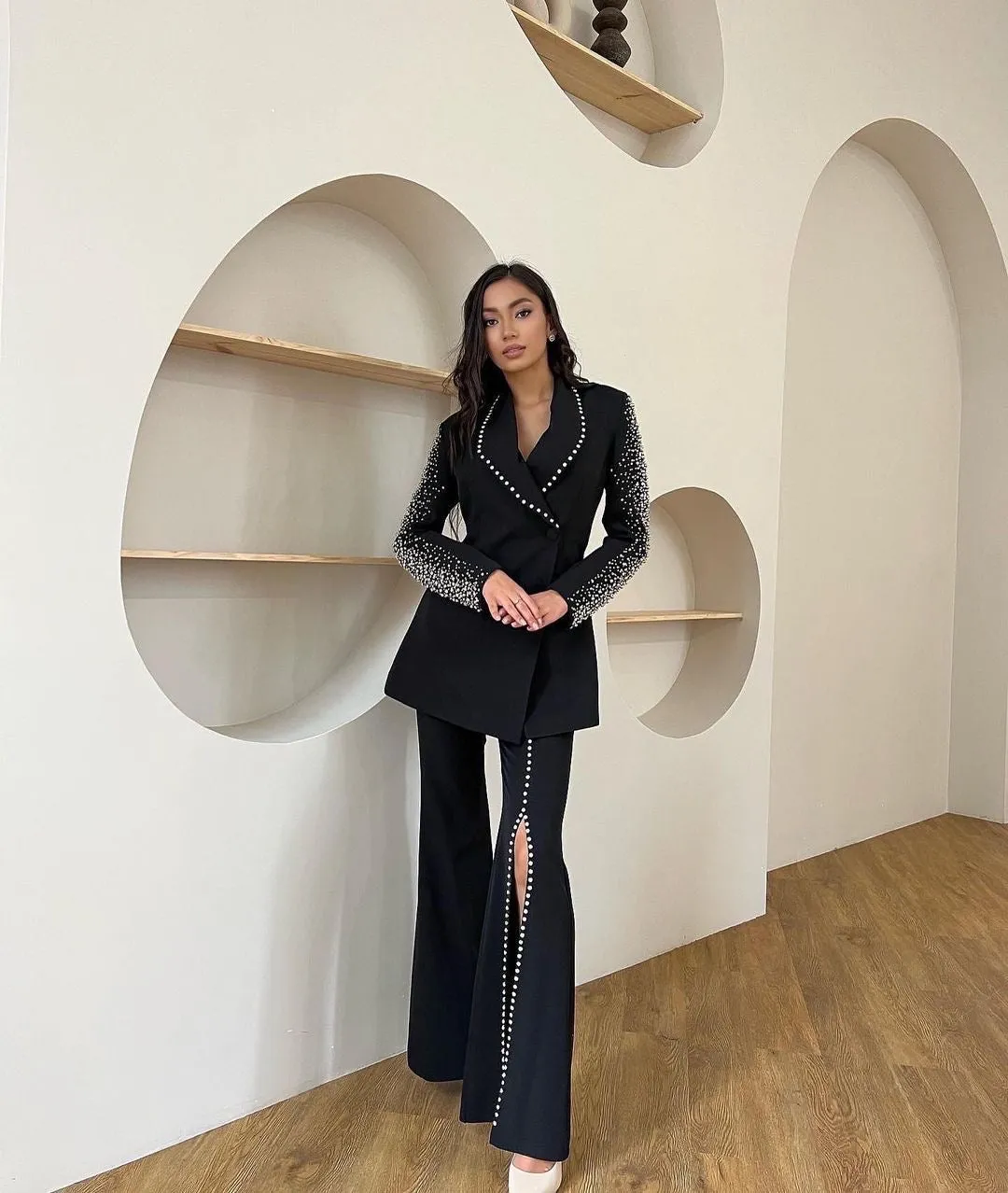 Black Diene Pant Suit