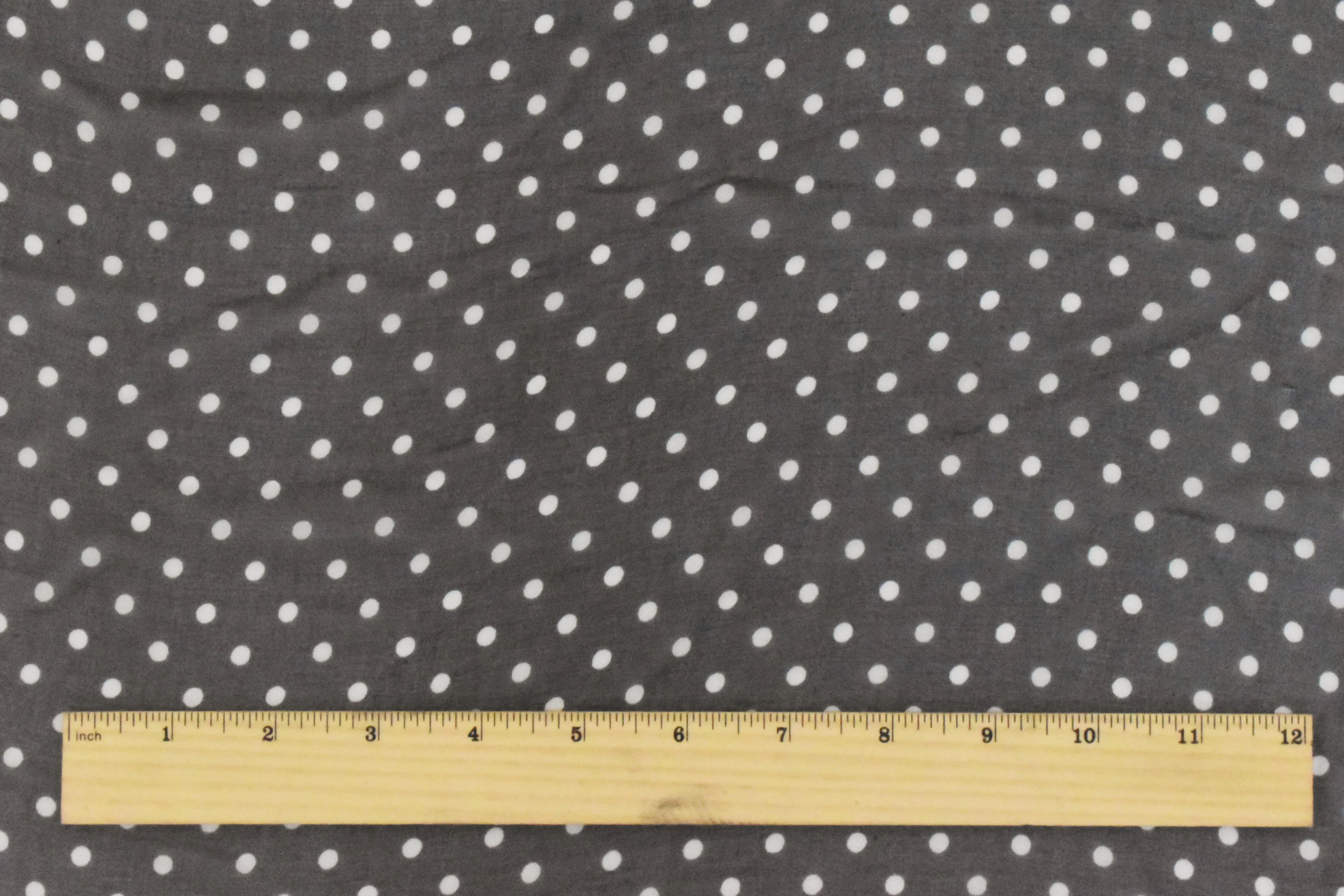 Black-Ivory Famous Designer Dot Printed Silk Chiffon Woven Fabric