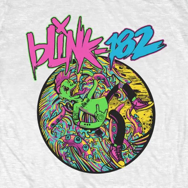 Blink 182 Adult T-Shirt - Overboard Event - White