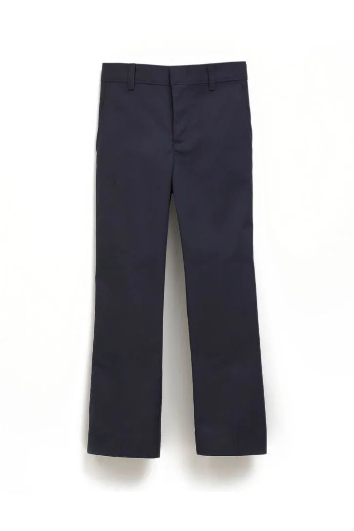 Boys Navy Flat Front Pants