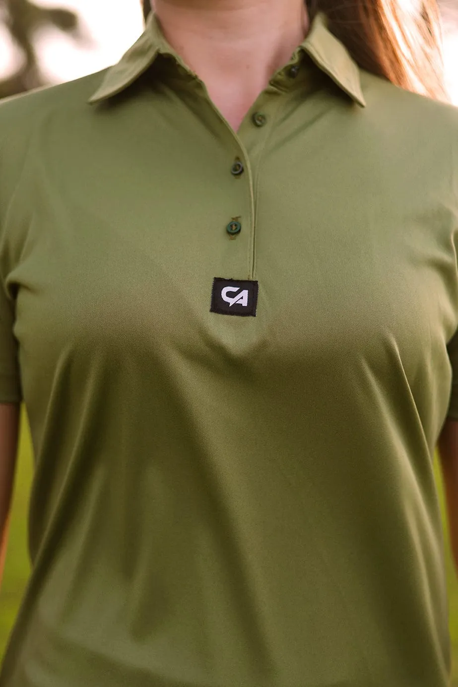 CA Ladies Iconic Golf Shirt | Army Green