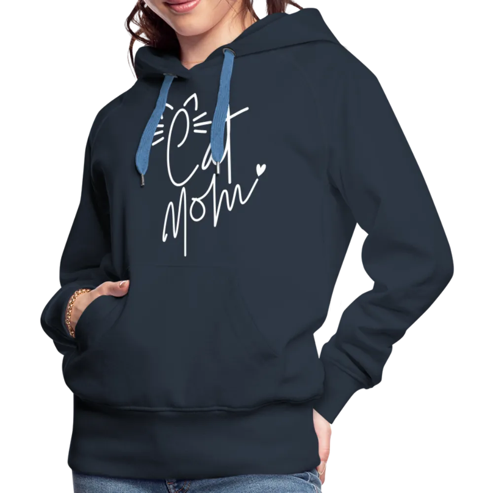 Cat Mom Premium Hoodie (White Letters)