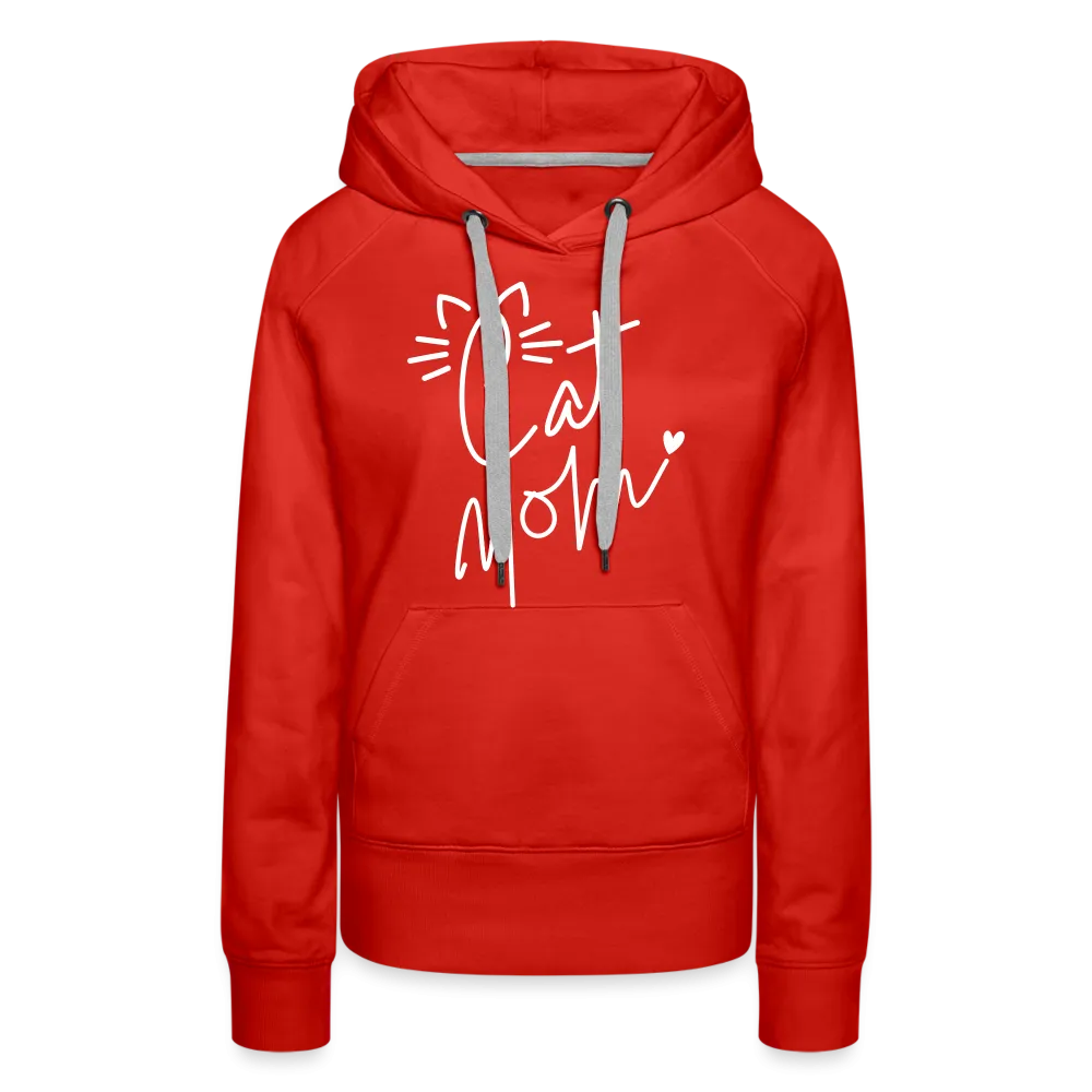 Cat Mom Premium Hoodie (White Letters)