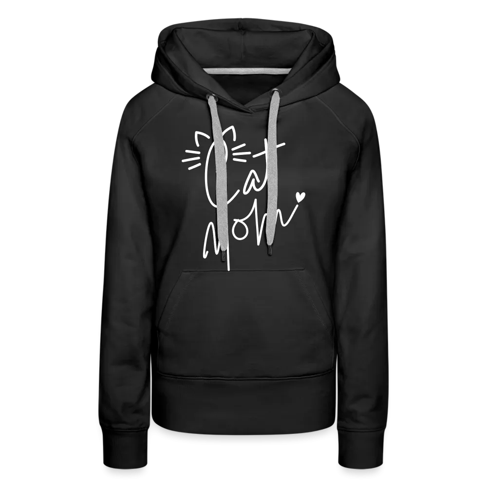 Cat Mom Premium Hoodie (White Letters)