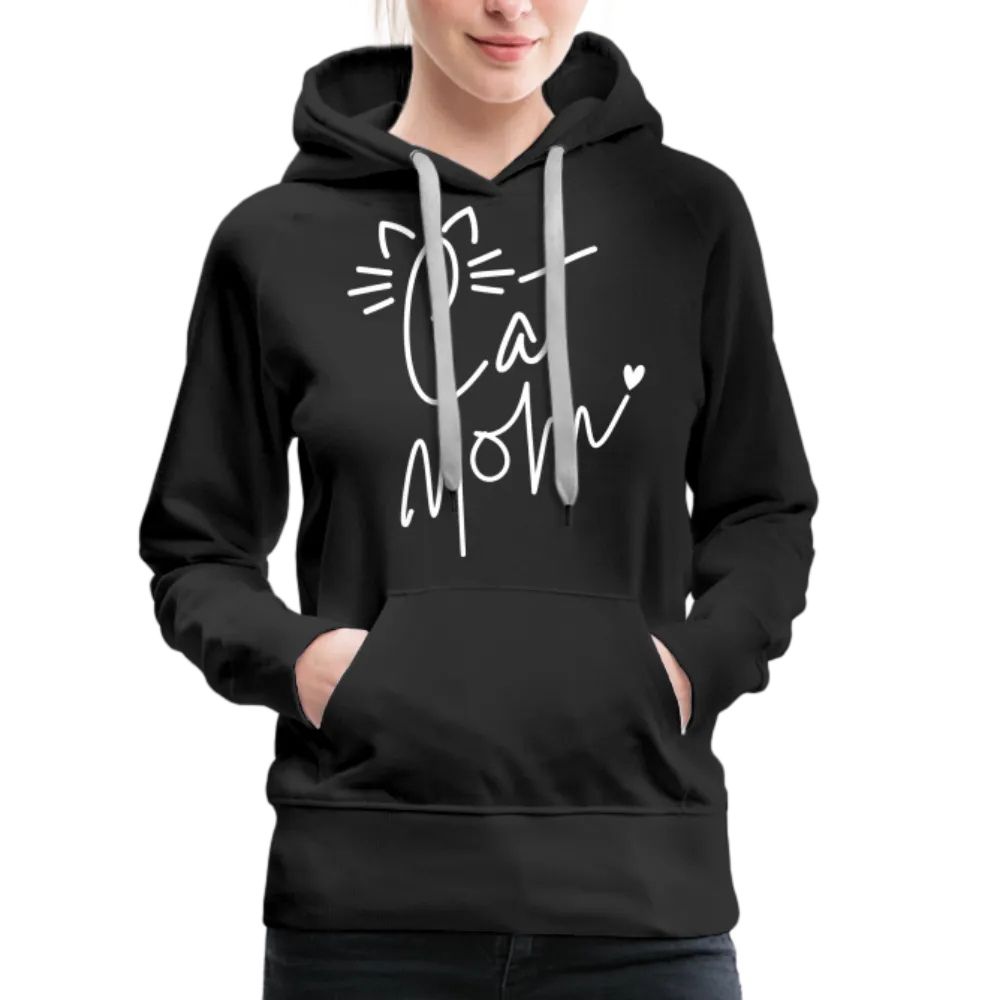 Cat Mom Premium Hoodie (White Letters)