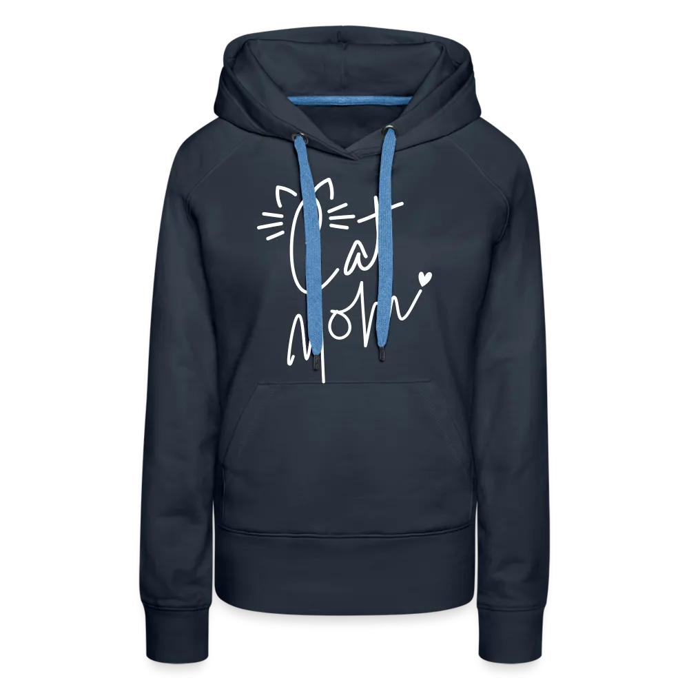 Cat Mom Premium Hoodie (White Letters)