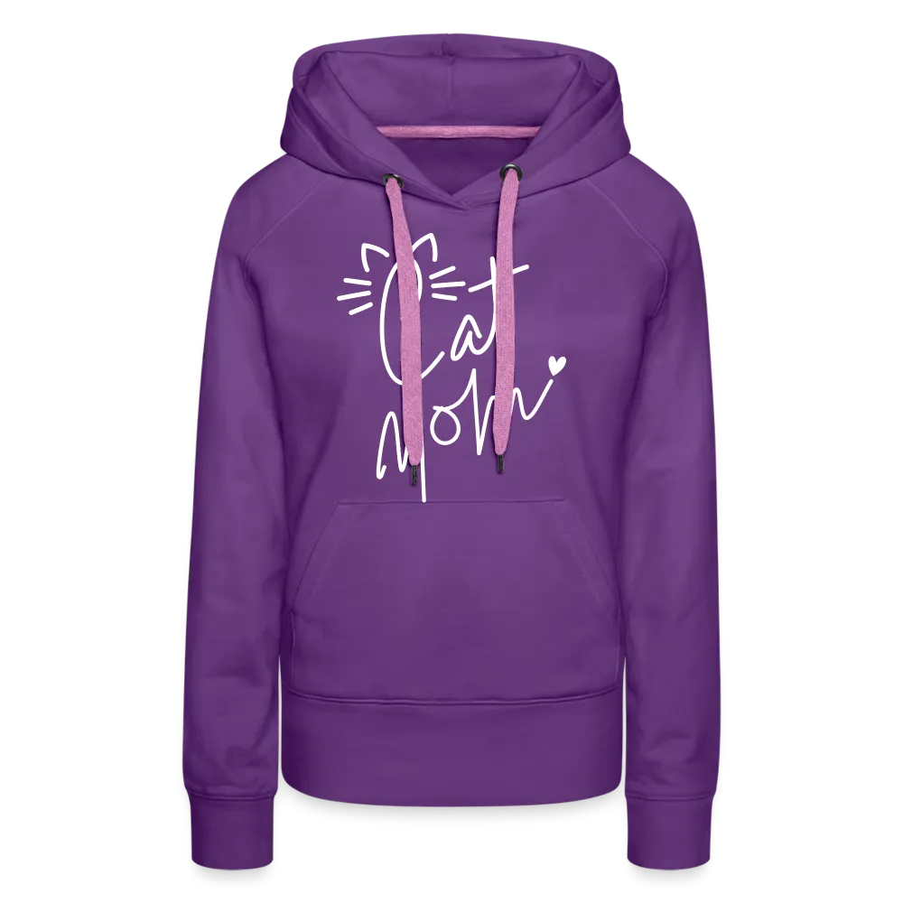 Cat Mom Premium Hoodie (White Letters)