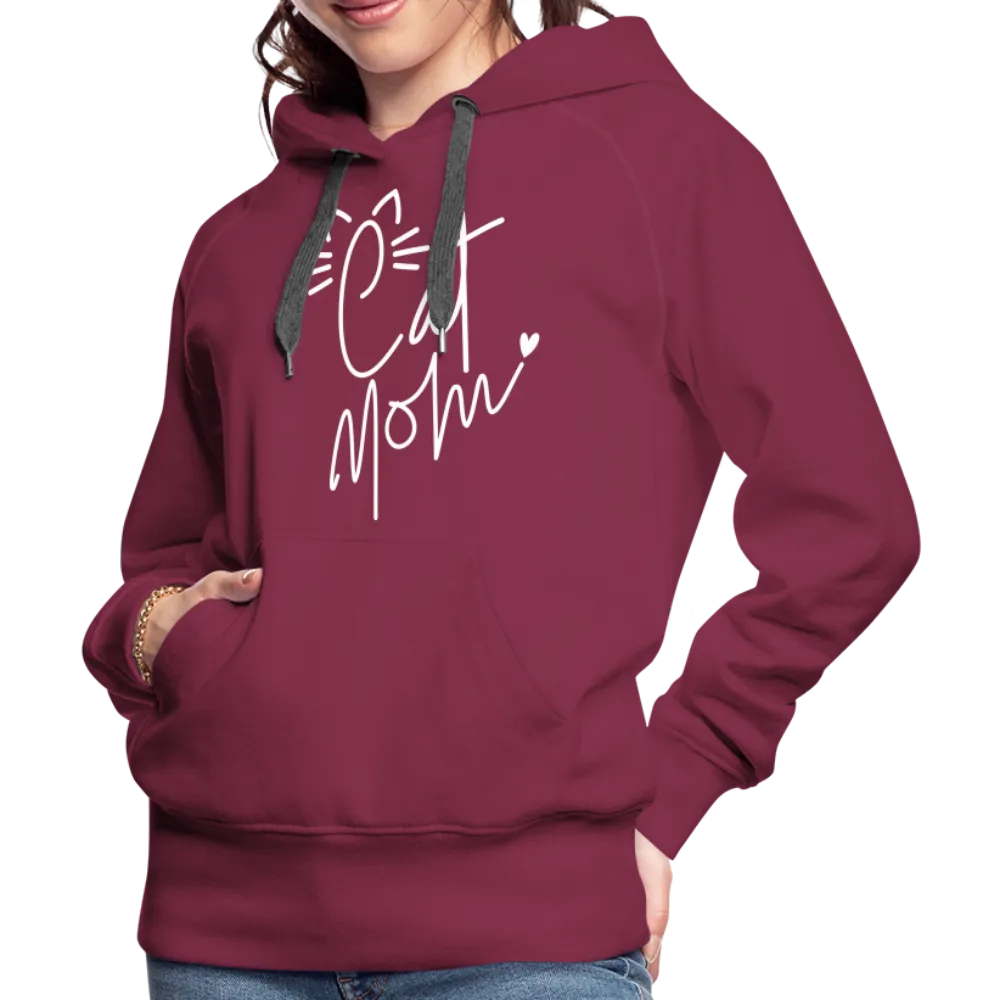 Cat Mom Premium Hoodie (White Letters)