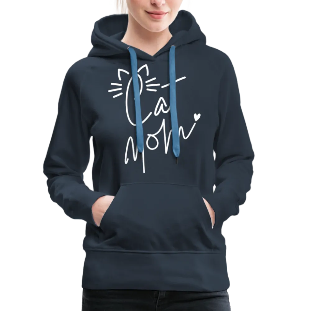 Cat Mom Premium Hoodie (White Letters)