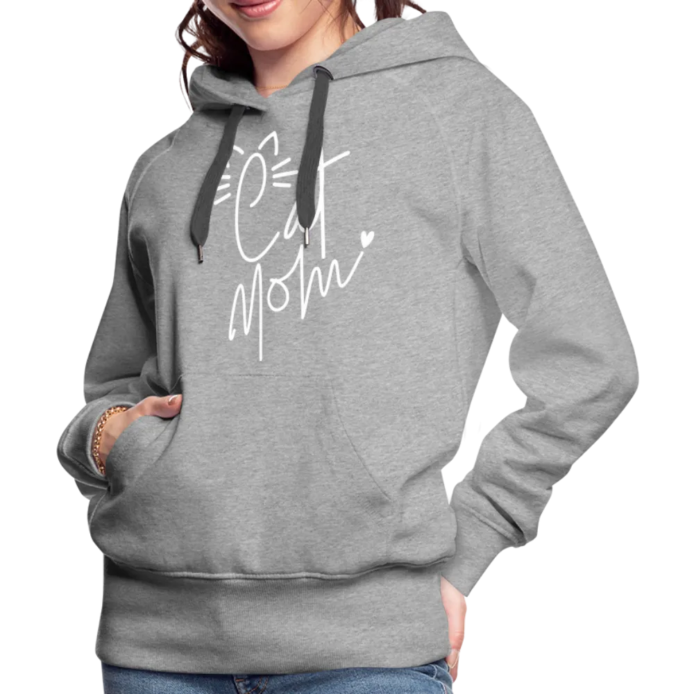 Cat Mom Premium Hoodie (White Letters)