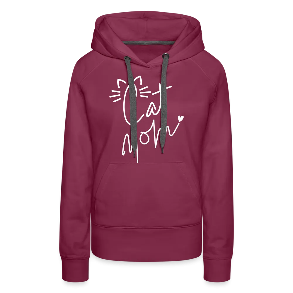 Cat Mom Premium Hoodie (White Letters)