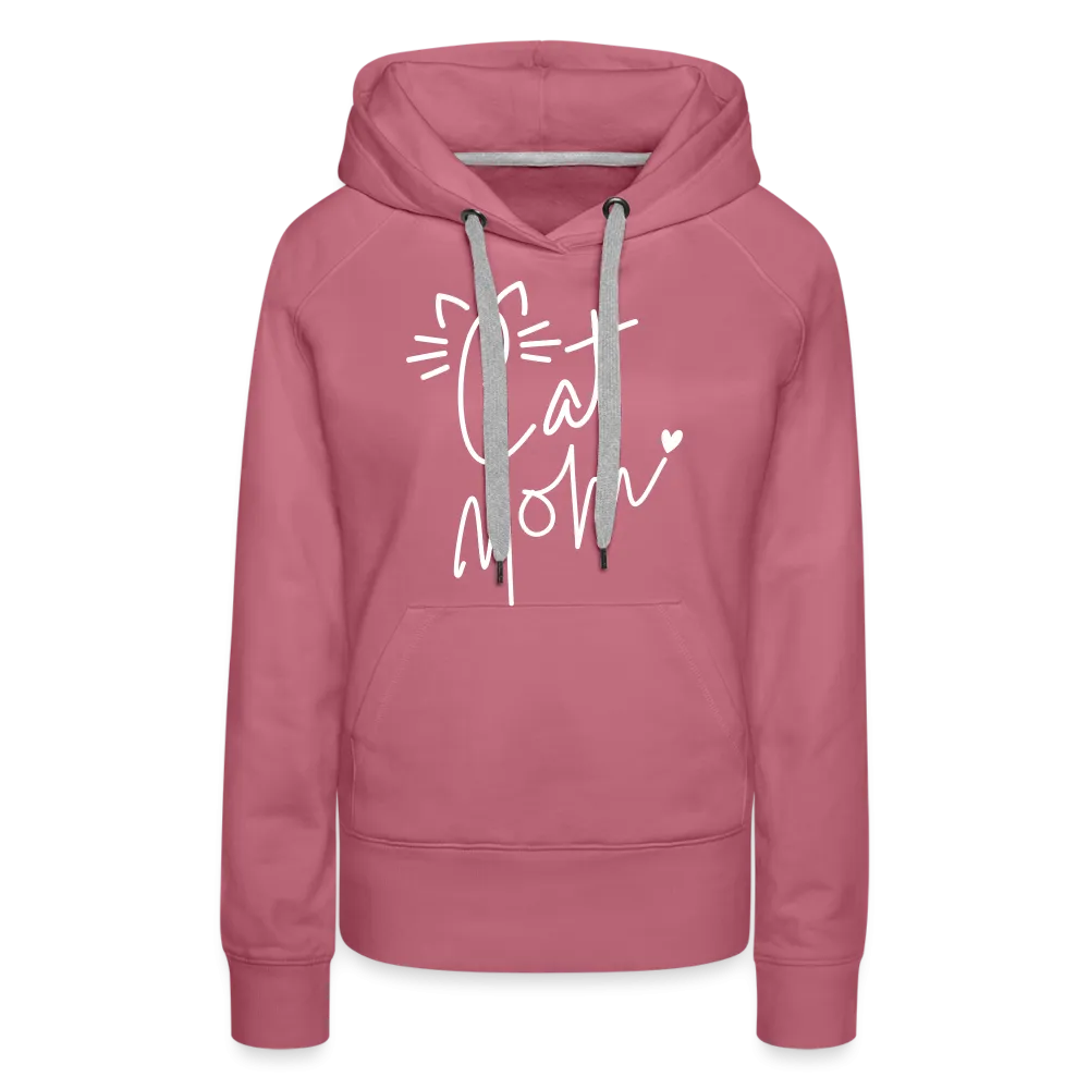 Cat Mom Premium Hoodie (White Letters)