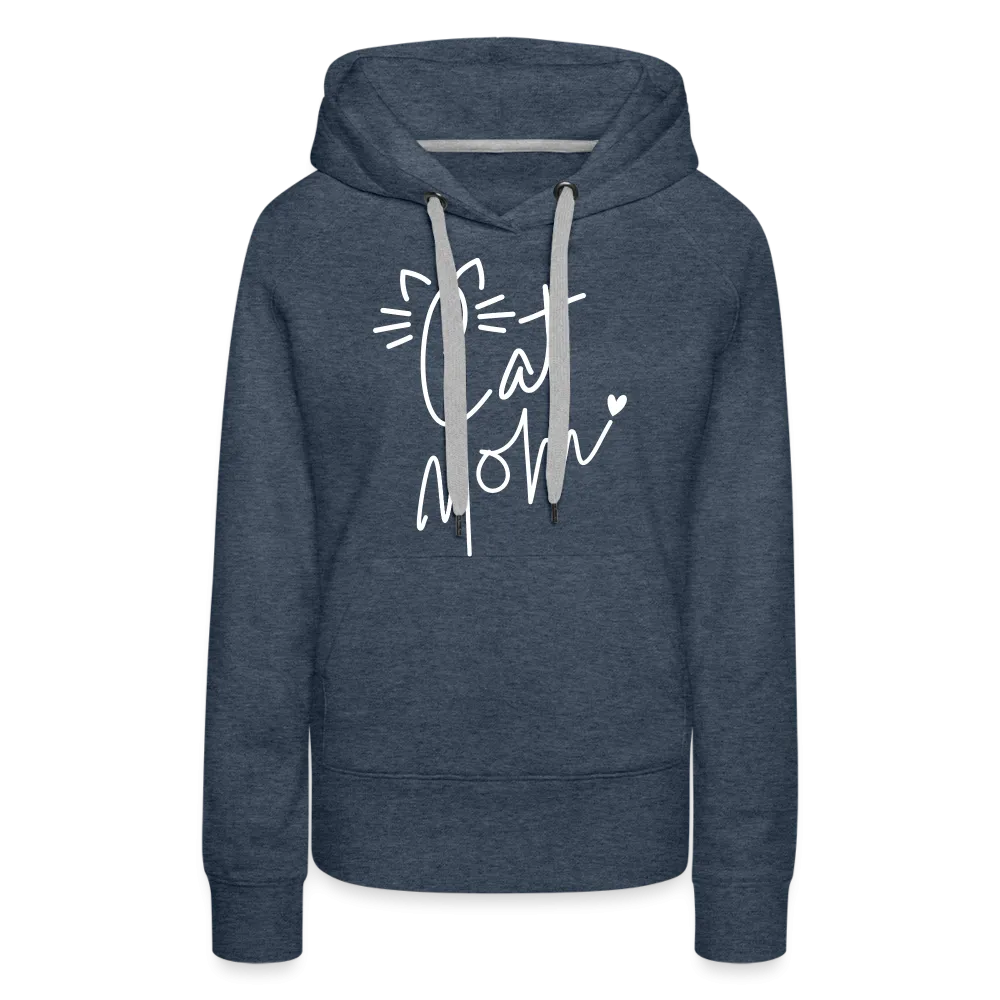 Cat Mom Premium Hoodie (White Letters)