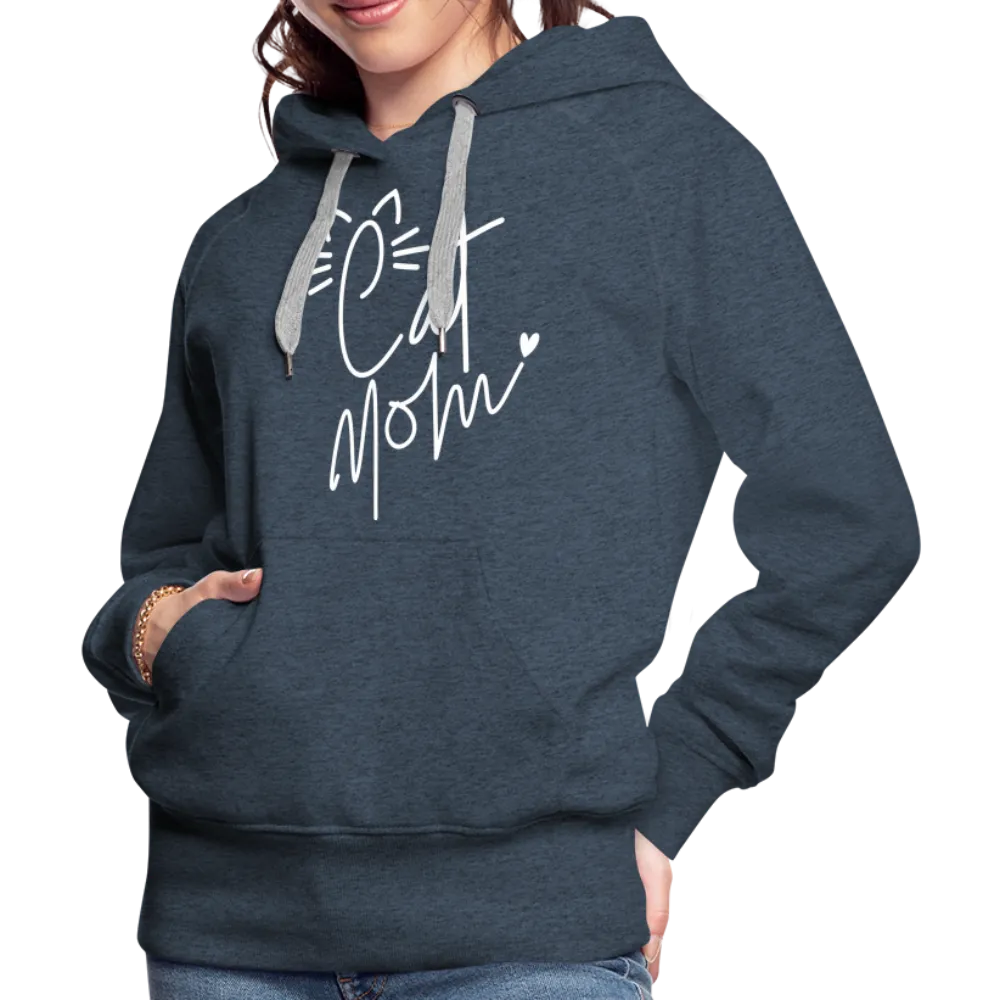 Cat Mom Premium Hoodie (White Letters)