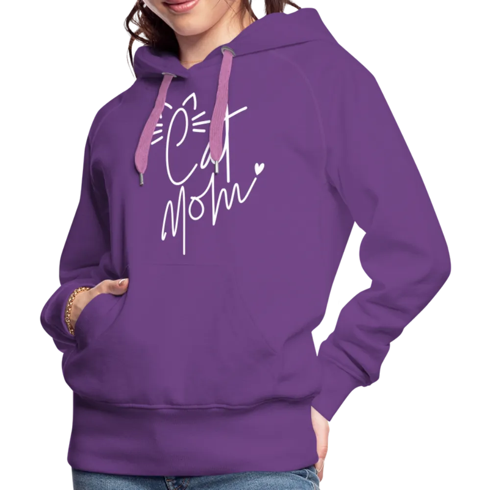 Cat Mom Premium Hoodie (White Letters)