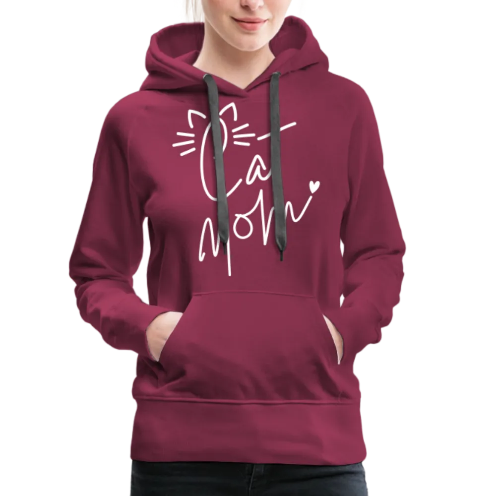 Cat Mom Premium Hoodie (White Letters)