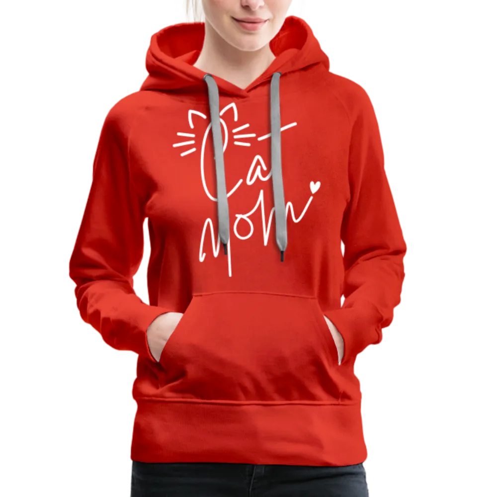 Cat Mom Premium Hoodie (White Letters)