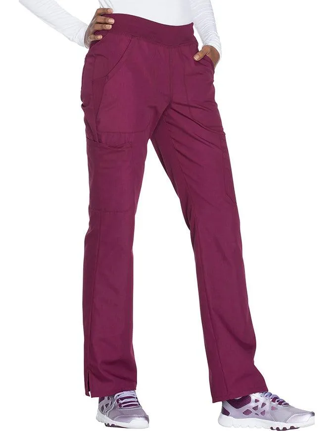 Cherokee Workwear Women's Mid Rise Straight Leg Pull-on Cargo Petite Pant