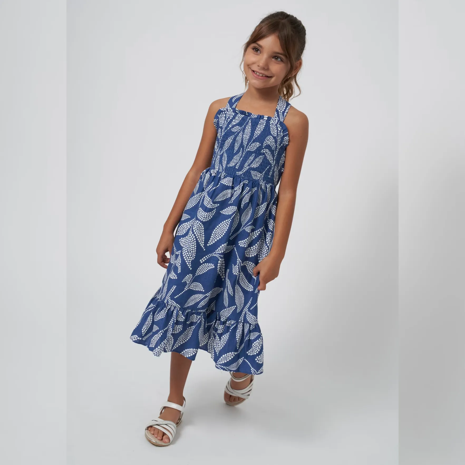 Cobalt Printed Maxi Dress