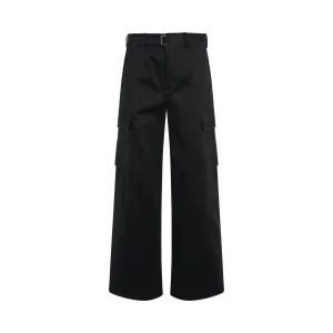 Cotton Gabardine Pants in Black