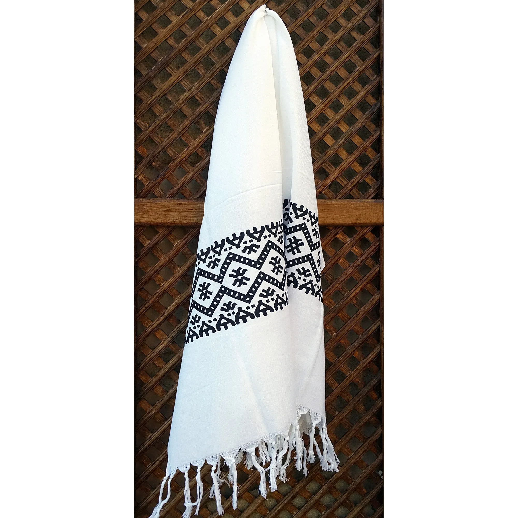 Cotton Turkish Towel Pestemal Wood Print