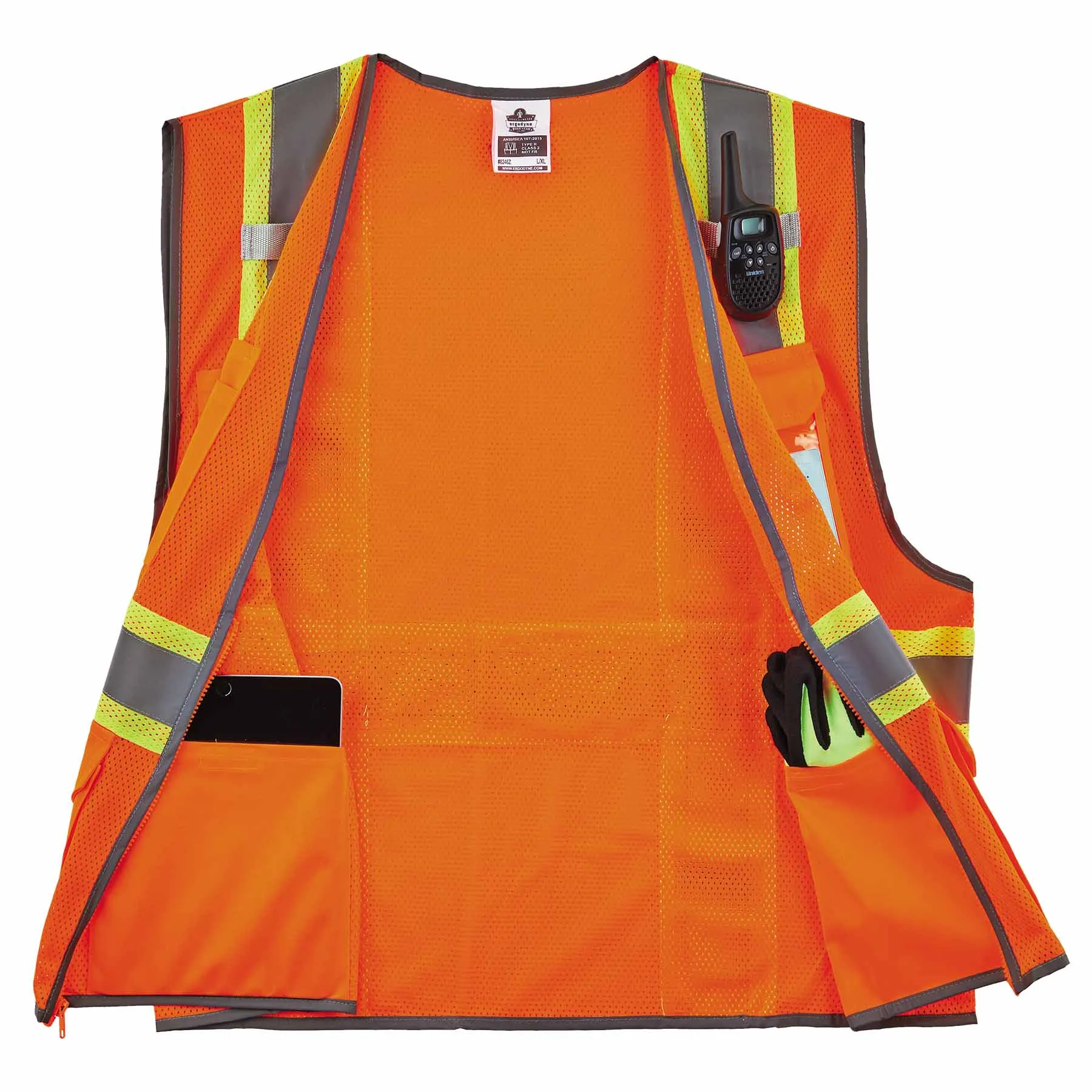 Ergodyne 24579 8246Z-S 5XL Orange Class 2 Two-Tone Mesh Vest - Single Size