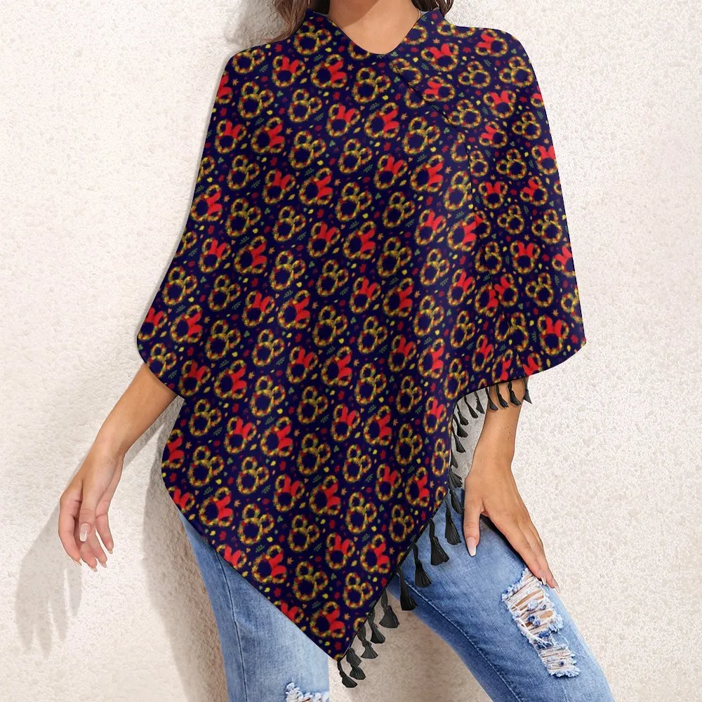 Fall Leaves Tassel Cape