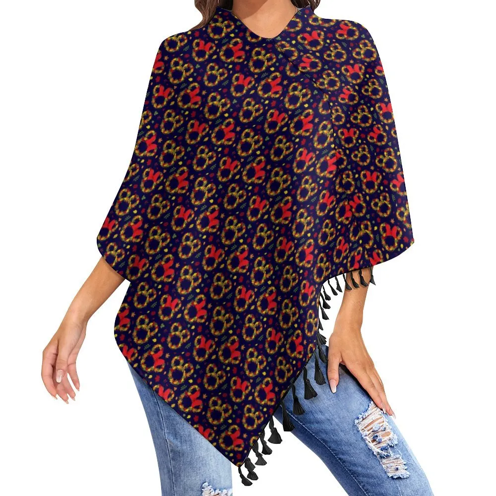 Fall Leaves Tassel Cape