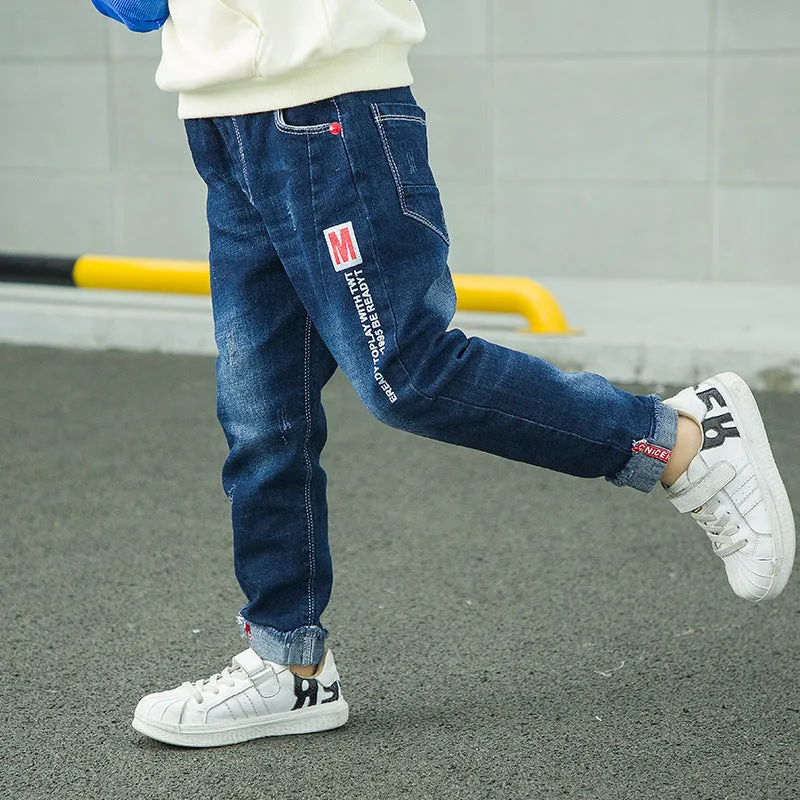 Fashion Jeans For Boys, Children, Korean Style, Long Pants