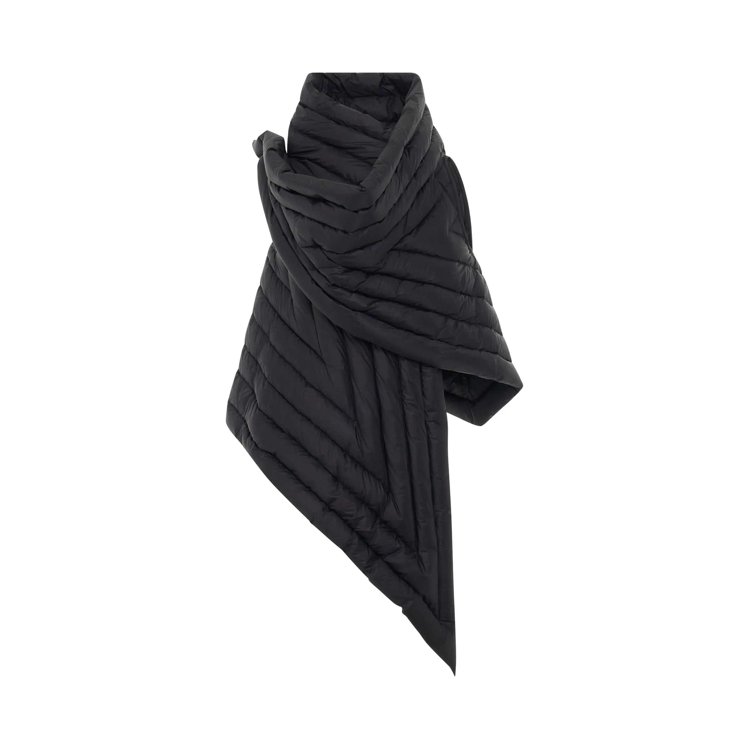 Gleam Scarf Down Vest in Black