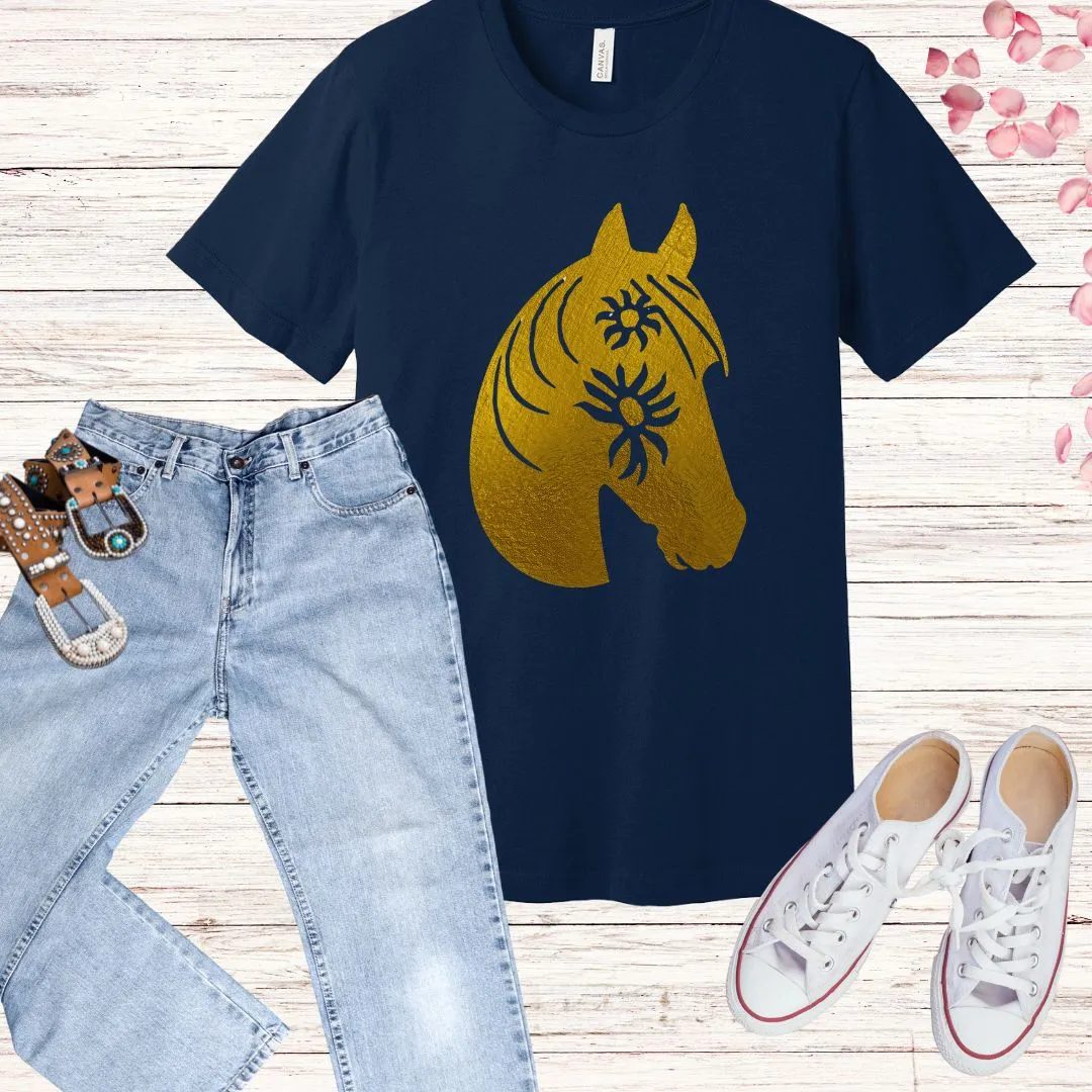 Golden Horse Lover Tee 👕 [So soft]