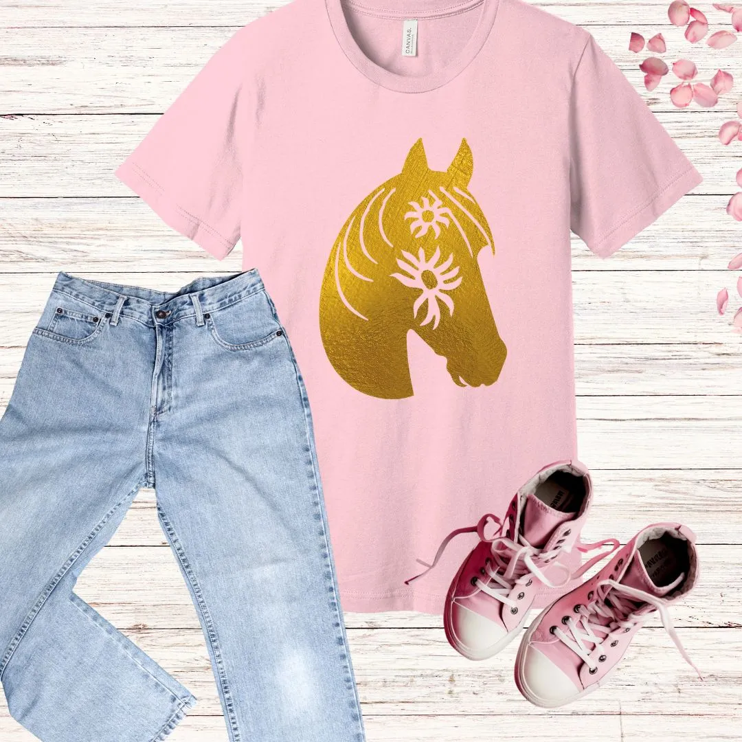 Golden Horse Lover Tee 👕 [So soft]