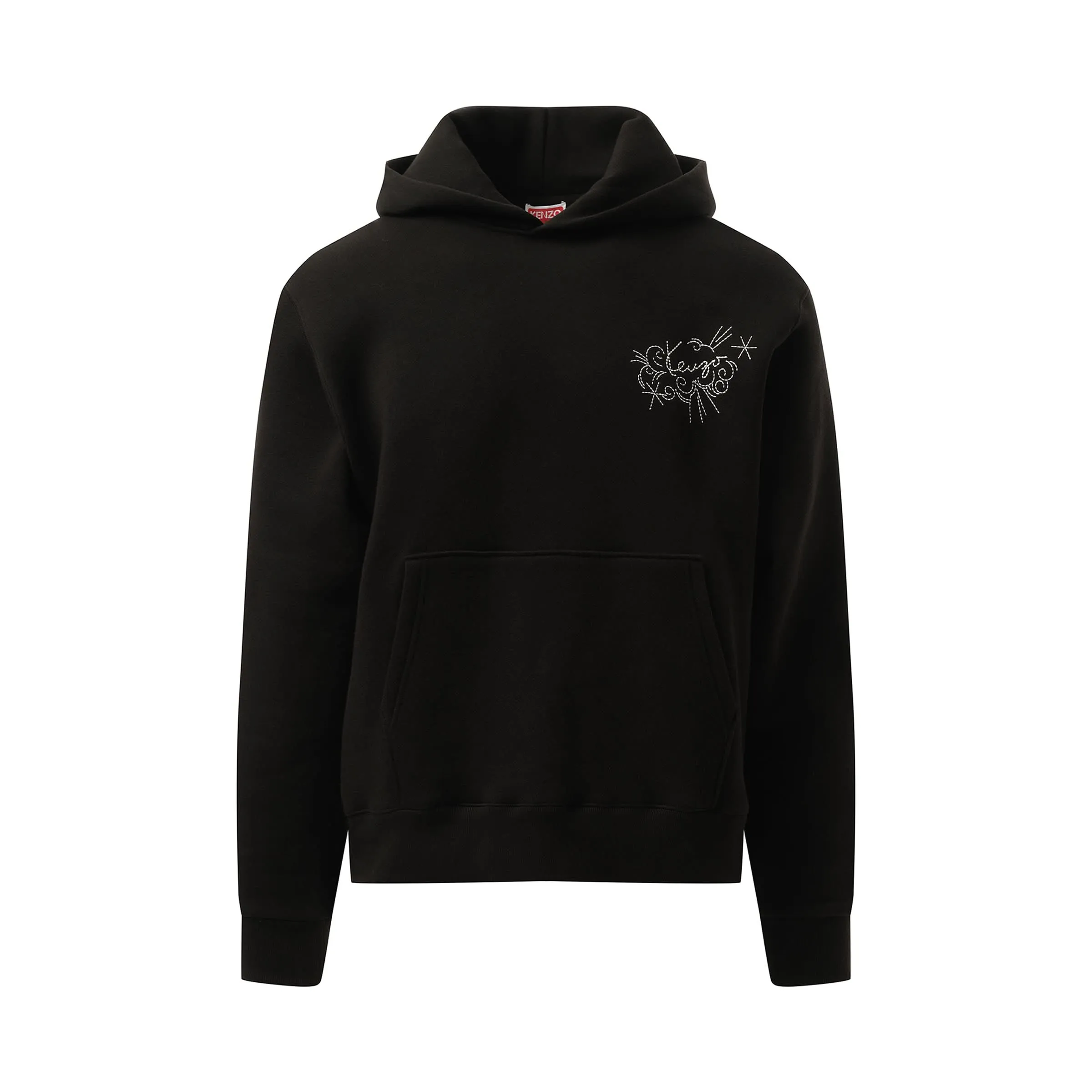 Gots Star Tiger Embroidered Hoodie in Black