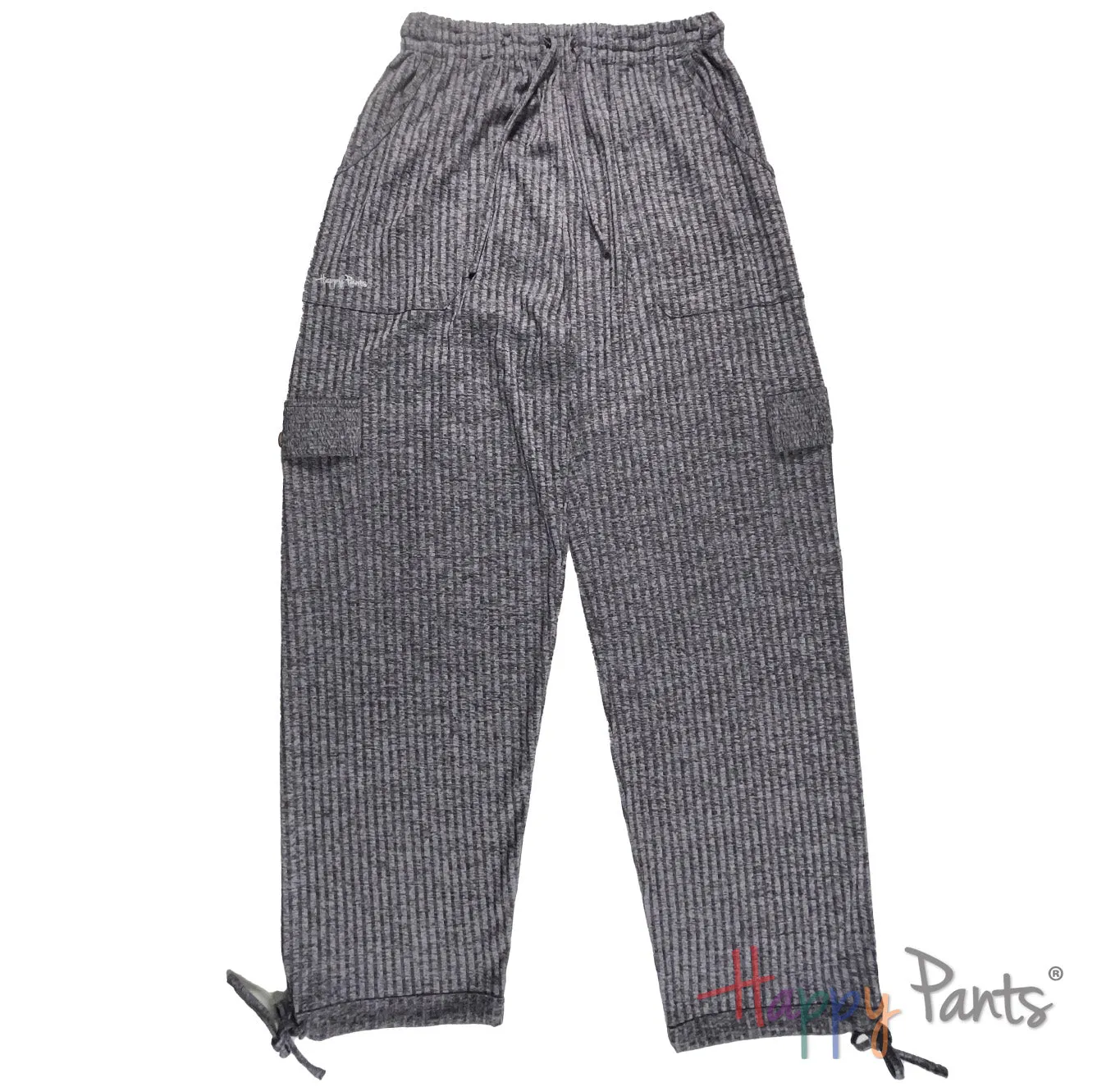 Gray Stripe Men Happy Pants