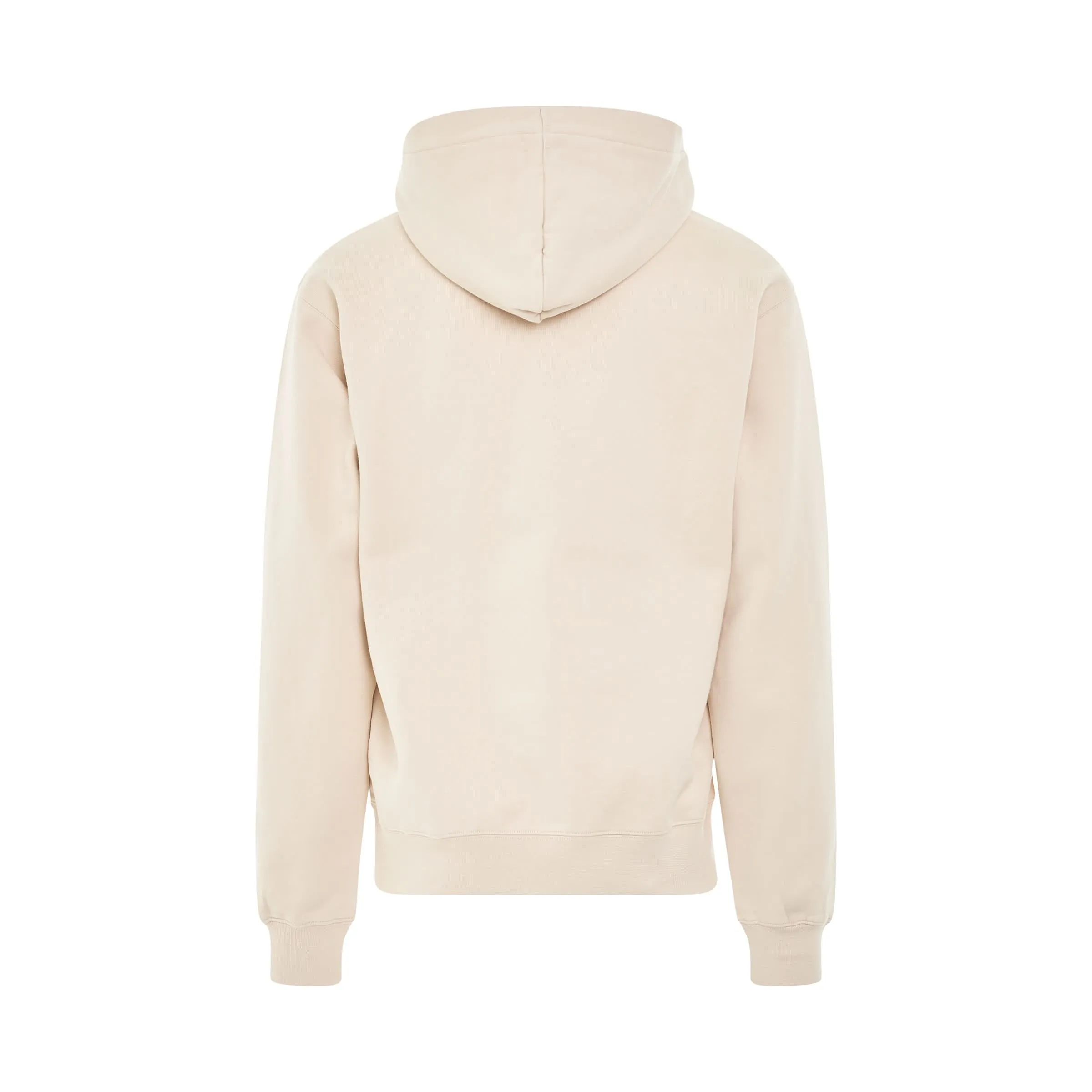 Gros Grain Logo Hoodie in Beige