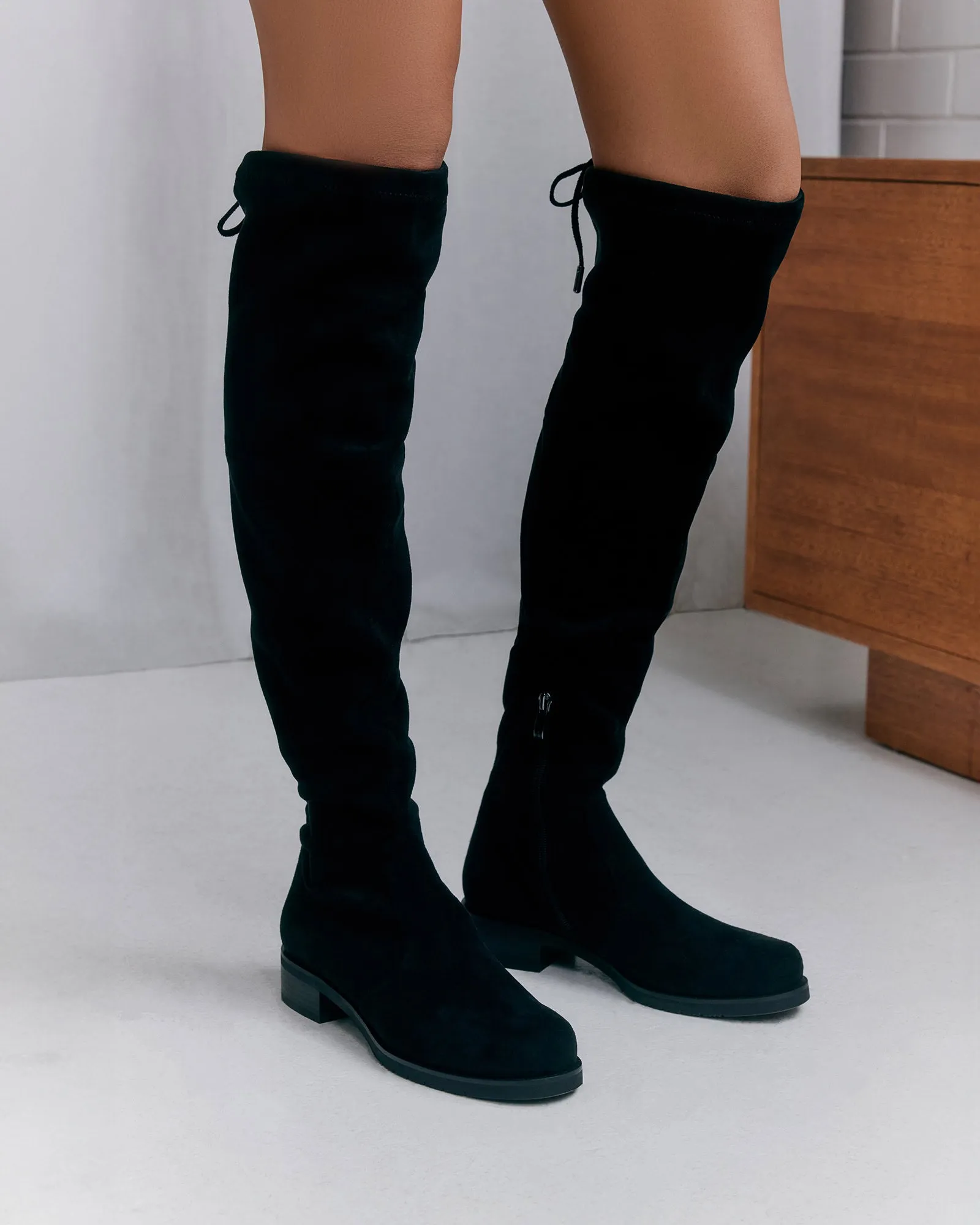 JOSIE OVER THE KNEE BOOTS BLACK