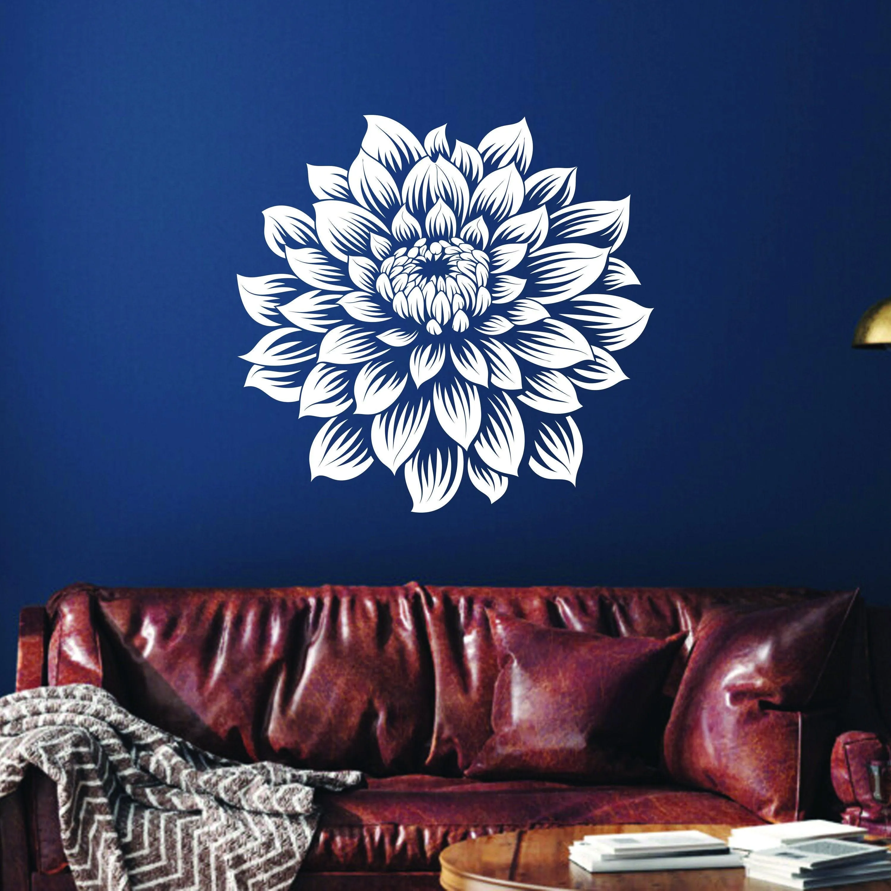 Large Vinyl Flower Wall Decal - Elegant Floral Wall Sticker - Home Decor Accent