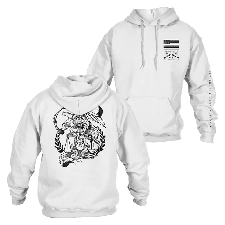 Liberty & Justice Hoodie - White