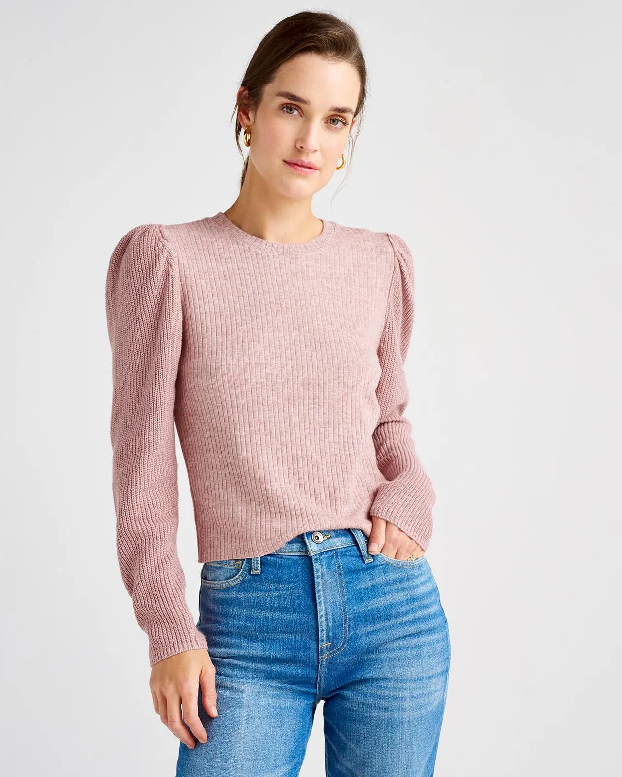 London Rib Puff Sleeve Top