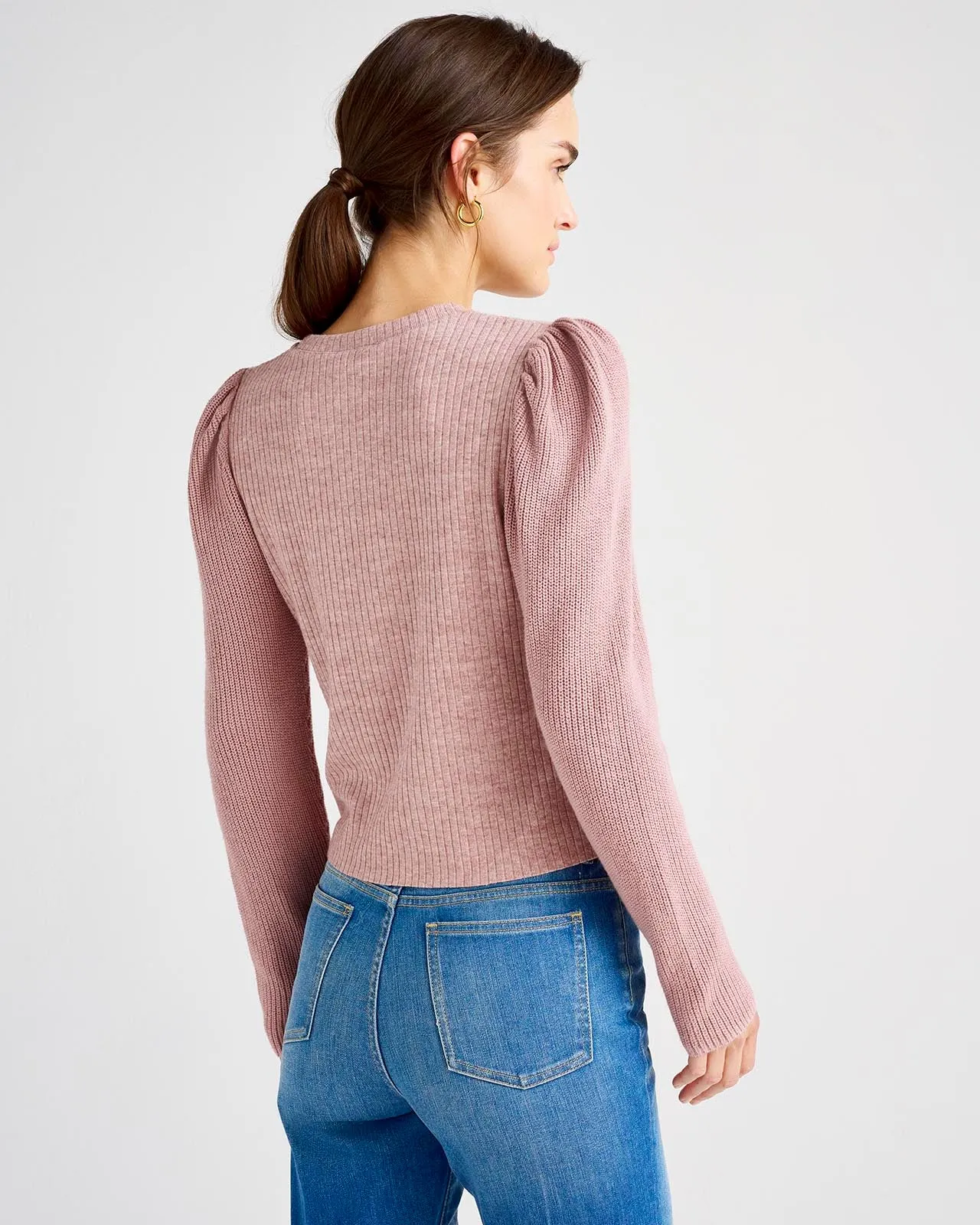 London Rib Puff Sleeve Top