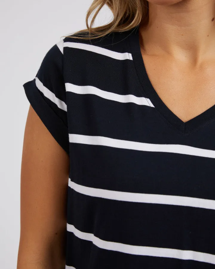 Manly Stripe Vee Tee