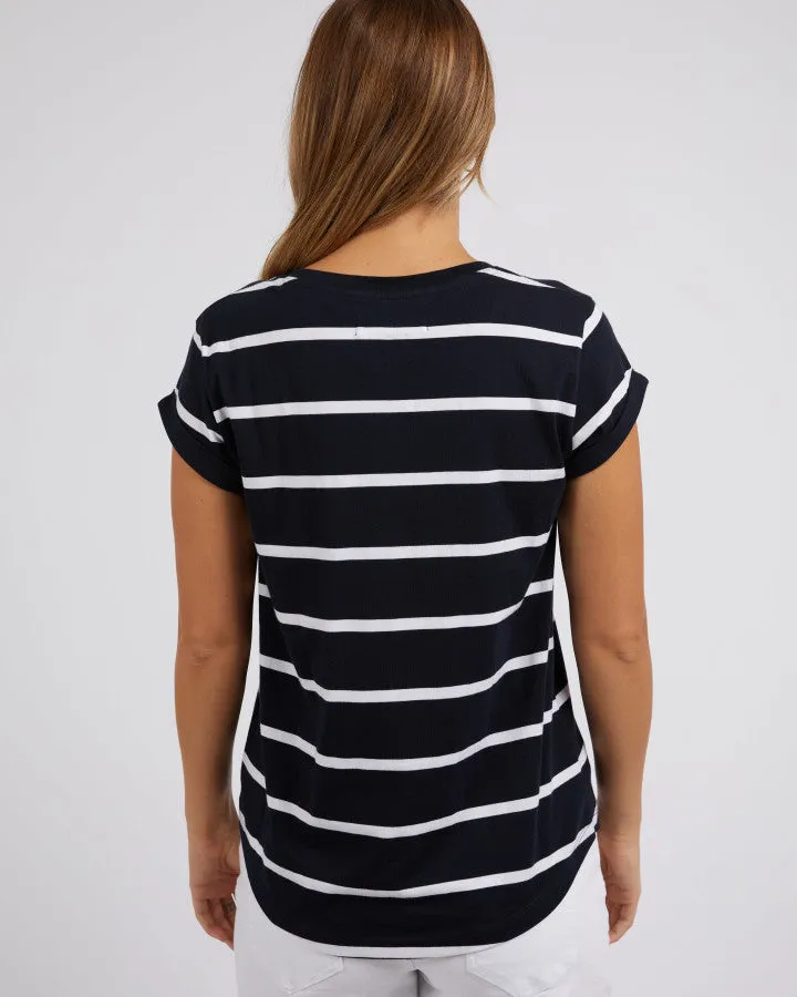 Manly Stripe Vee Tee