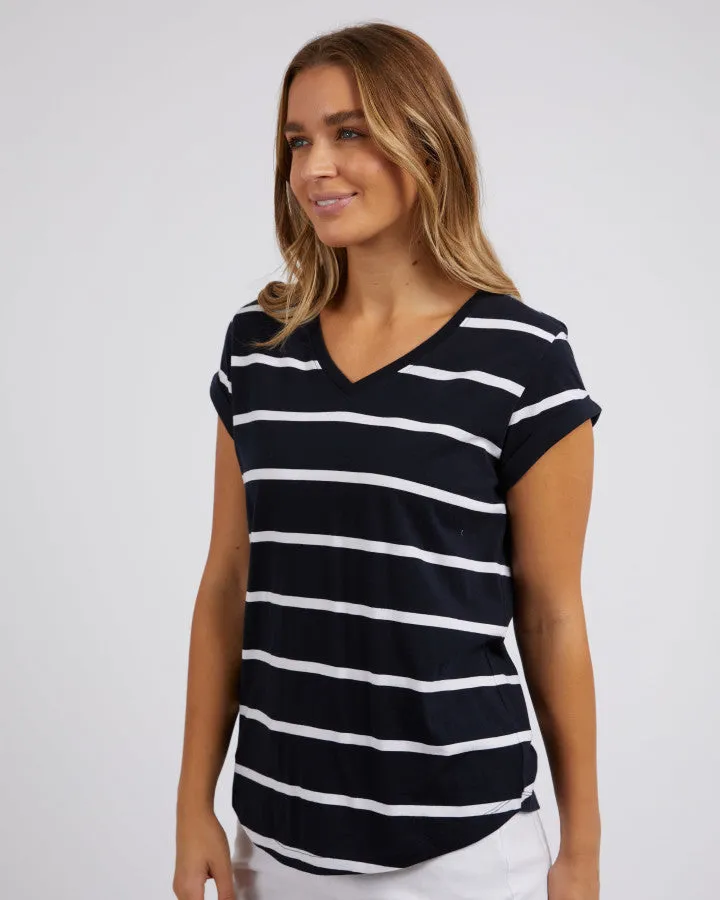 Manly Stripe Vee Tee