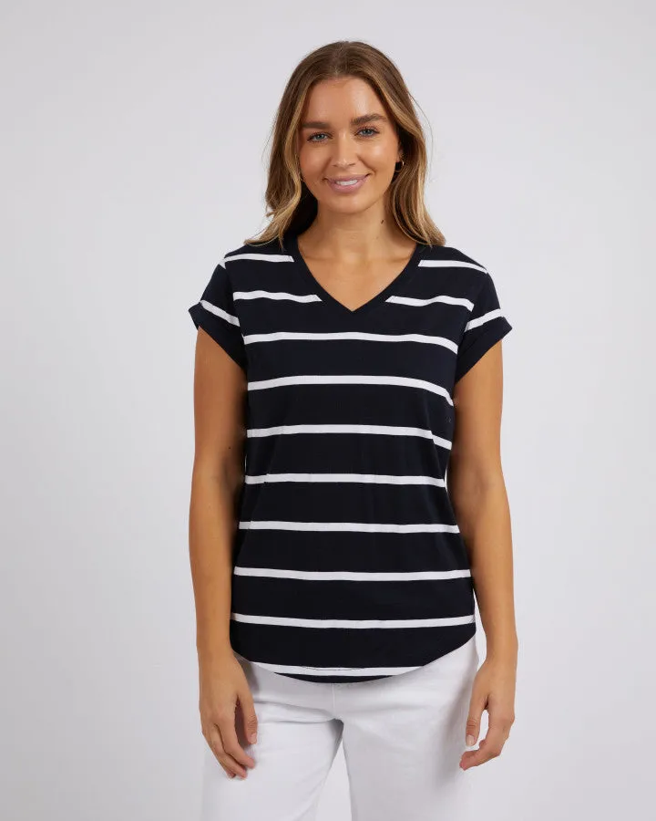 Manly Stripe Vee Tee