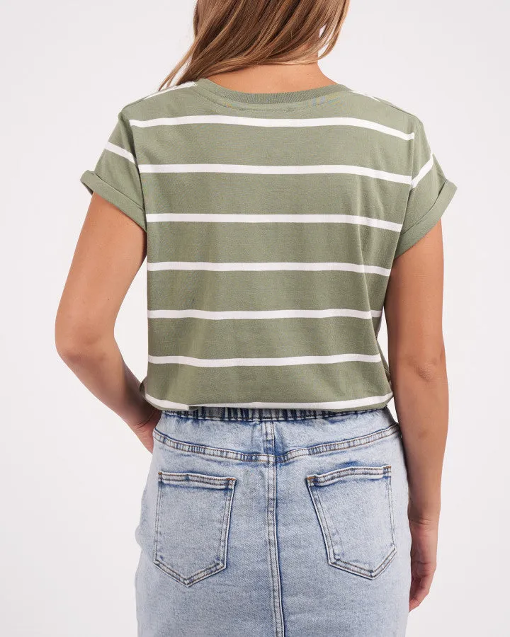 Manly Stripe Vee Tee