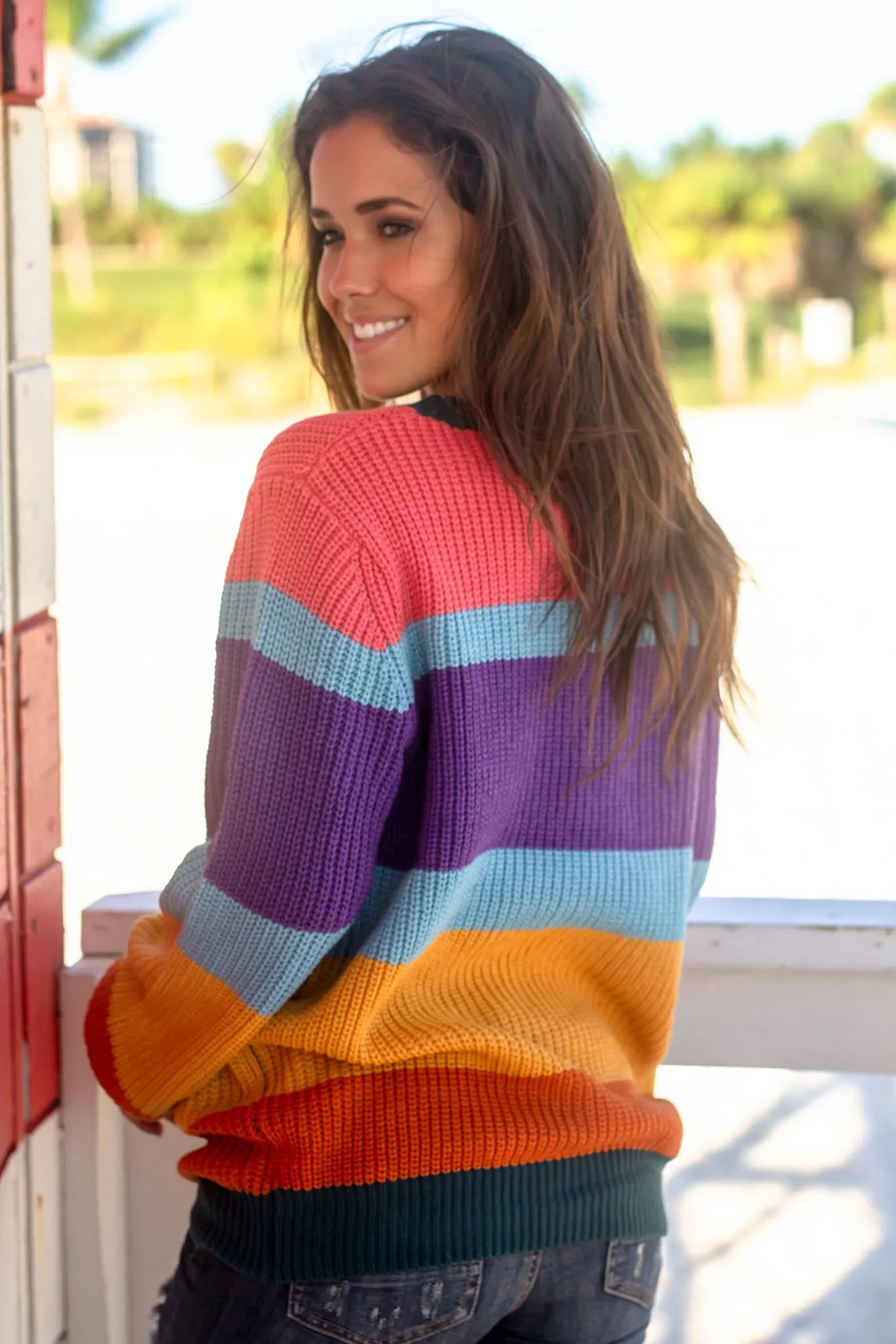 Multi Colored Striped Sweater